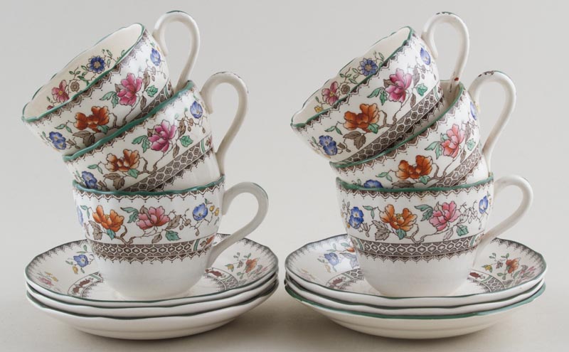 Teacups and Saucers Set of 6 c1930s - 1950s